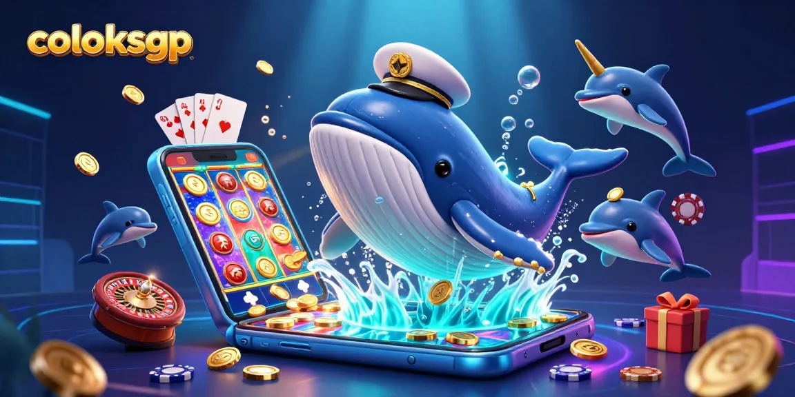 Coloksgp menampilkan pengalaman judi online dengan karakter laut yang ceria dan elemen kasino yang menarik.