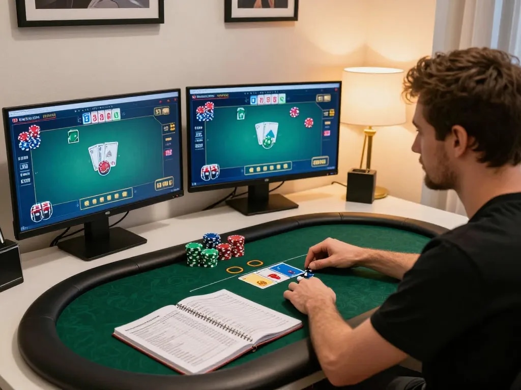 Perhatikan login Kenzototo untuk strategi poker real-time di pengaturan permainan di rumah.