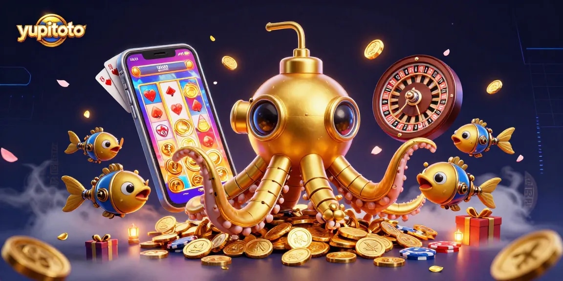 Gali peluang menang di yupitoto dengan permainan slot akurat dan ribuan koin emas yang terbang.