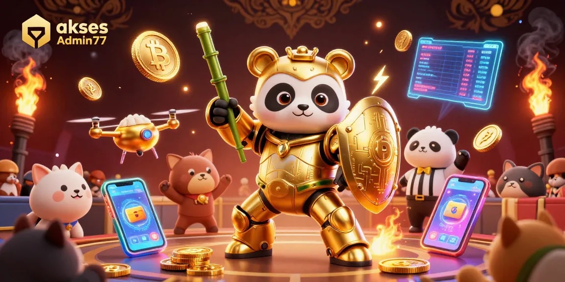 Experience the excitement of akses Admin77 with an action-packed online casino scene.