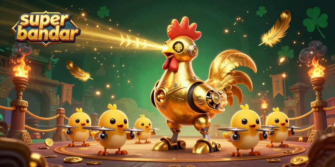 Menangkan besar dengan super bandar dan robot ayam emas dalam arena bertarung penuh harta!