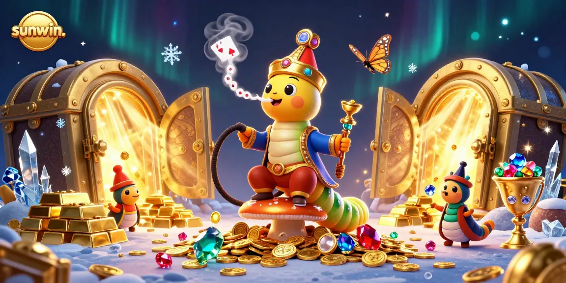 Join the thrilling world of sunwin. with our vibrant 3D casino scene showcasing an enchanting caterpillar master.