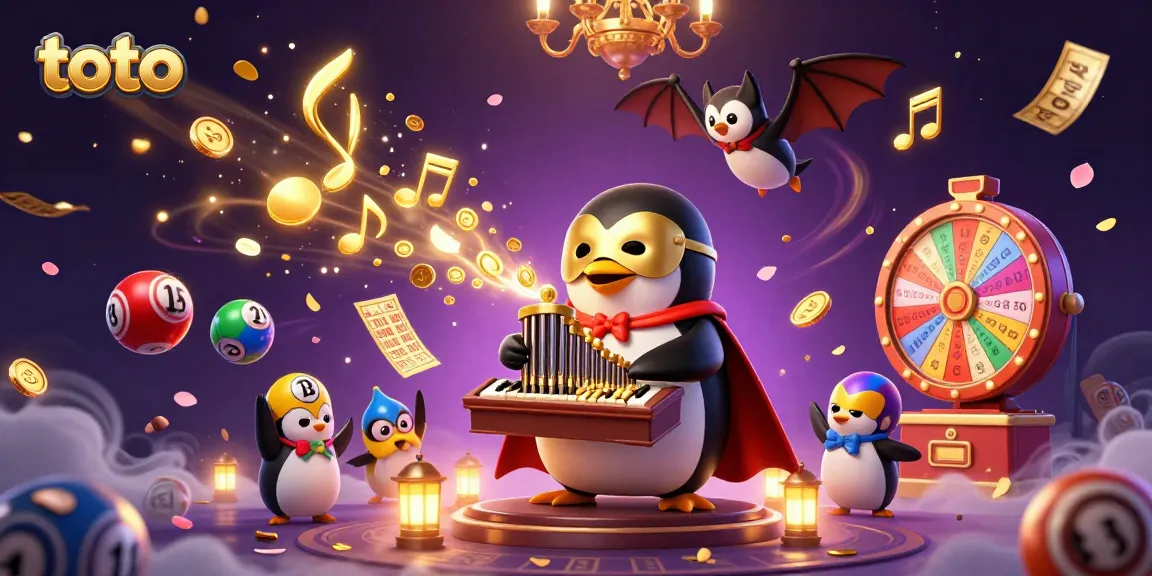 Experience the thrill of toto gaming with golden coins raining down in a vibrant casino scene