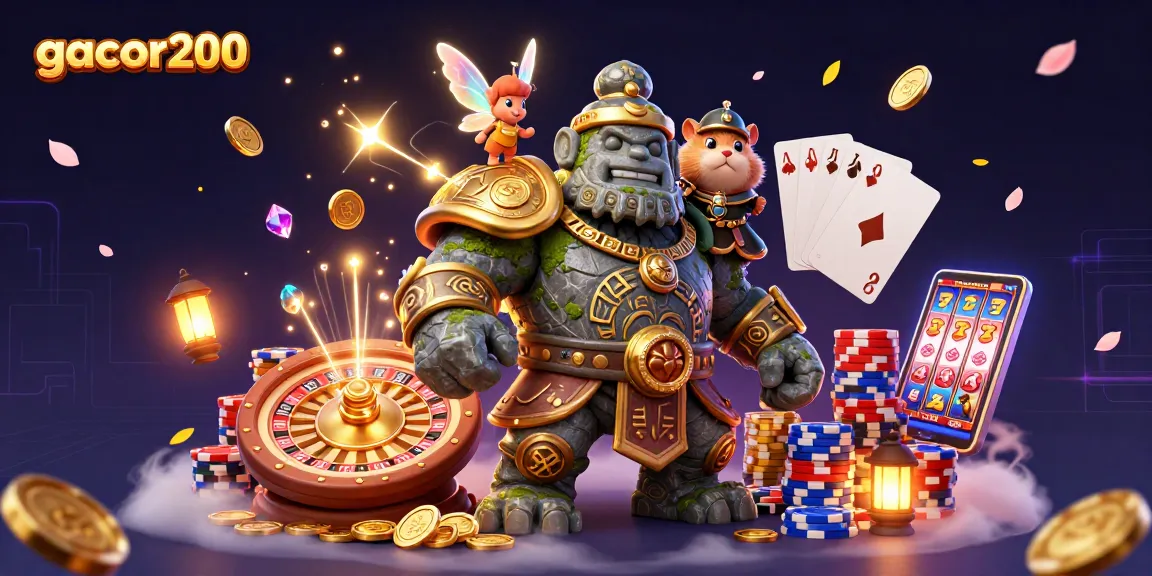 Gacor200 hadir dengan karakter menarik dalam permainan slot bertema dengan golem dan peri.