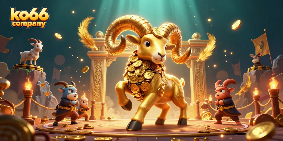 Engage with the excitement at ko66 company as the golden ram charges toward victory in this vibrant casino scene.