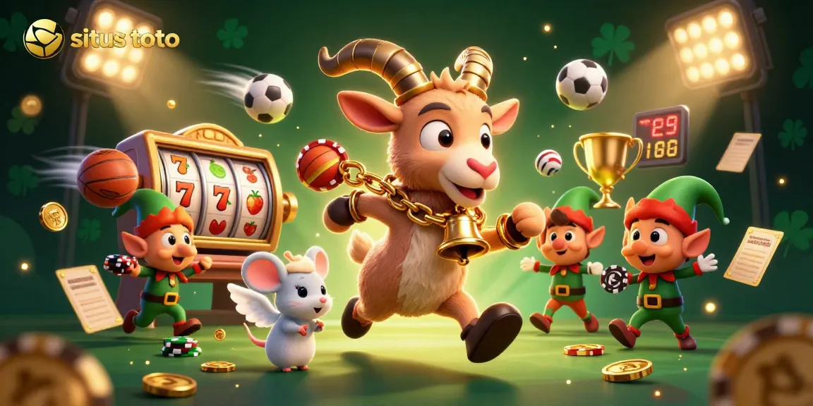 Menangkan jackpot situs toto di kasino online dengan desain penuh warna dan detail.