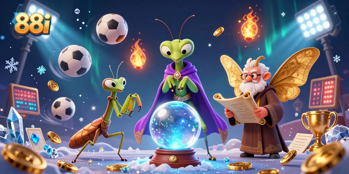 Engage with 88i through a dynamic scene featuring sports elements and mystical characters.